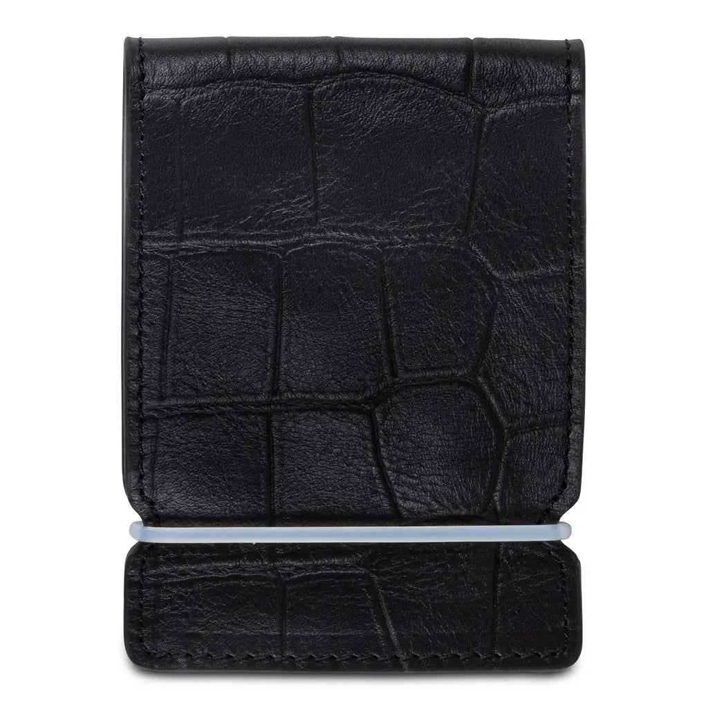 Croc Leather Card Wallet Mens Card Wallet Croc Style Slim 