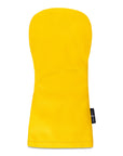 YELLOW LEATHER CUSTOM WOOD HEADCOVER