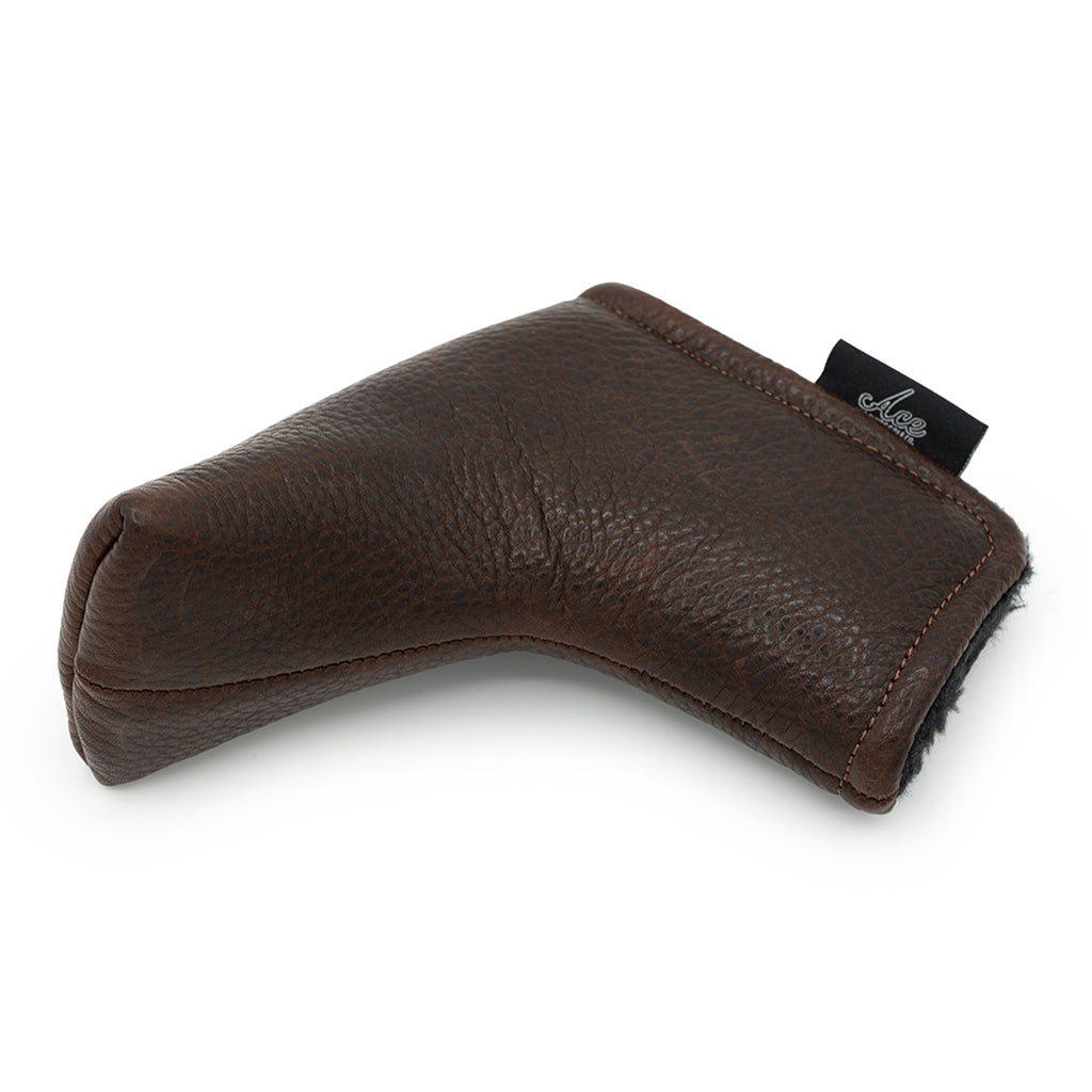 BROWN LEATHER PUTTER HEADCOVER