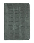 CHARCOAL ALLIGATOR PASSPORT COVER