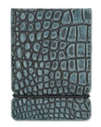 BLUE & BLACK GENUINE ALLIGATOR CASH COVER WALLET