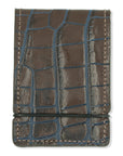 BROWN & BLUE ALLIGATOR CASH COVER WALLET