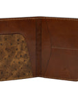 CHESTNUT OSTRICH PASSPORT COVER