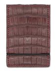 BURGUNDY CAIMAN CASH COVER WALLET