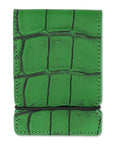 GREEN & BLACK GENUINE ALLIGATOR CASH COVER WALLET