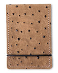 RUSTIC OSTRICH CASH COVER WALLET