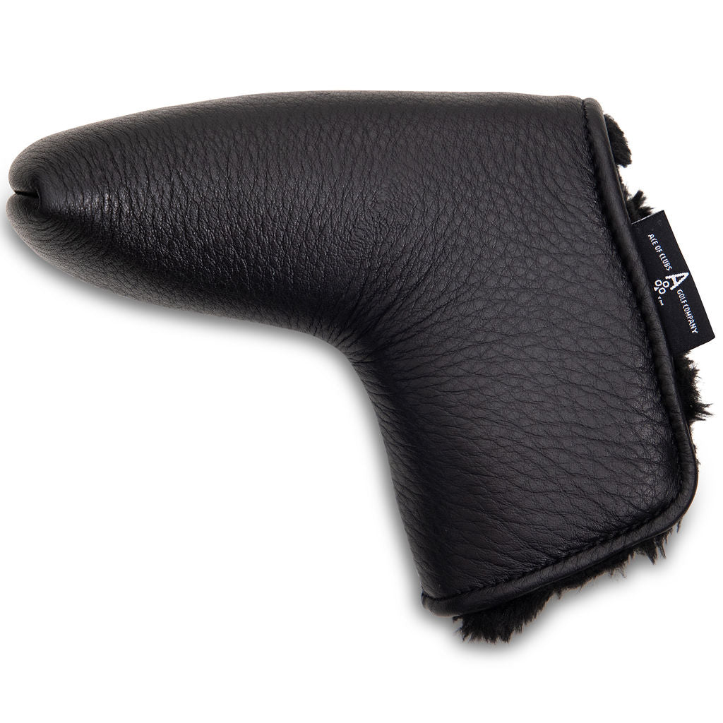 BLACK LEATHER - Premium Putter Headcover from Ace of Clubs Golf Co. - Just $59.0! Shop now at Ace of Clubs Golf Company